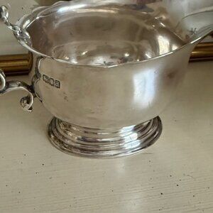 Crichton bros london & new york silver saucer boat
